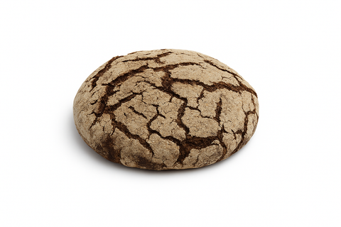 Pâine artizanală din făină de secară ecologică cu alune de pădure și merișoare